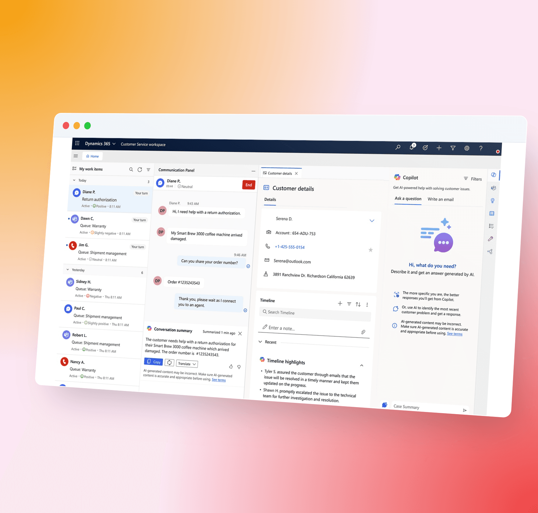 Dynamics 365 Customer Service